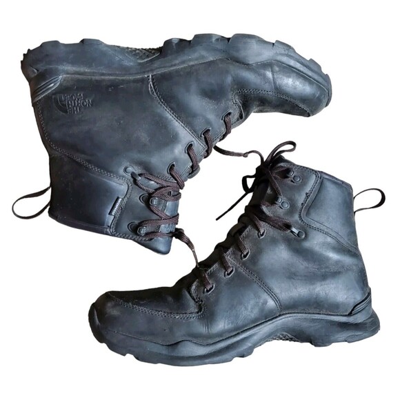 The North Face Boots Men 12.5 Thermoball Versa Black Hiking Lace Up Camp Trek - Picture 4 of 14
